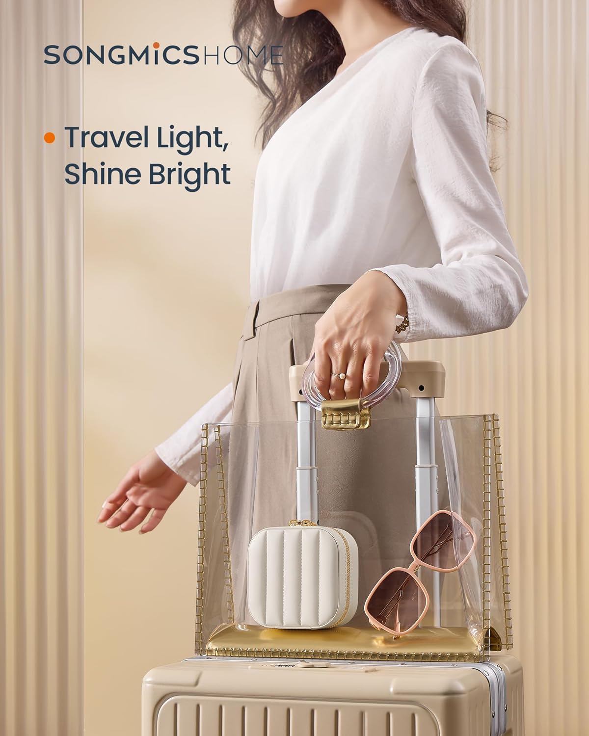 Songmics Κοσμηματοθήκη Ταξιδίου - Cloud White - JBC179W01