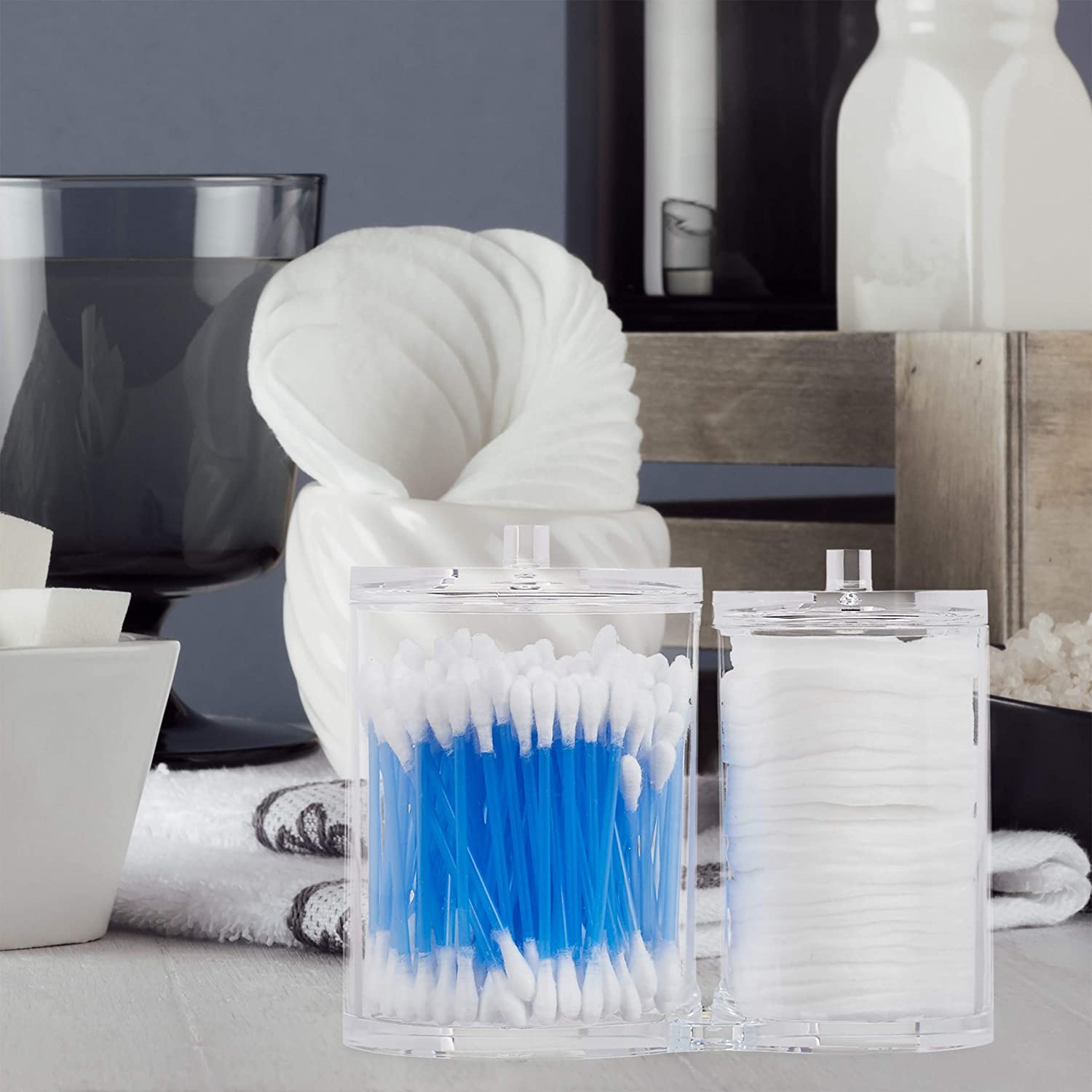 Relaxdays Σετ με 2 Κουτιά Αποθήκευσης για Μπατονέτες - Clear - 4052025928667