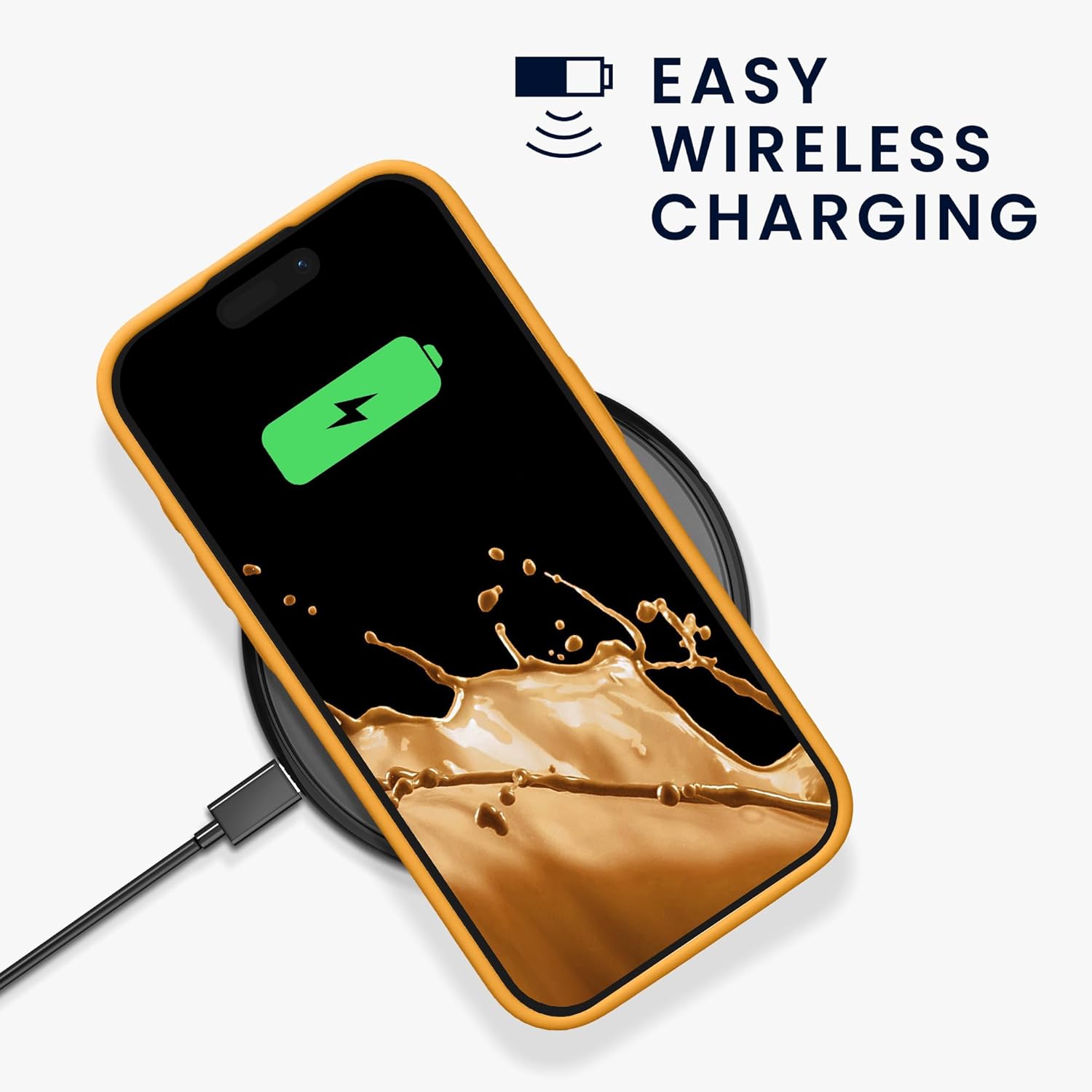 KW iPhone 15 Pro Θήκη Σιλικόνης Rubberized TPU - Mango