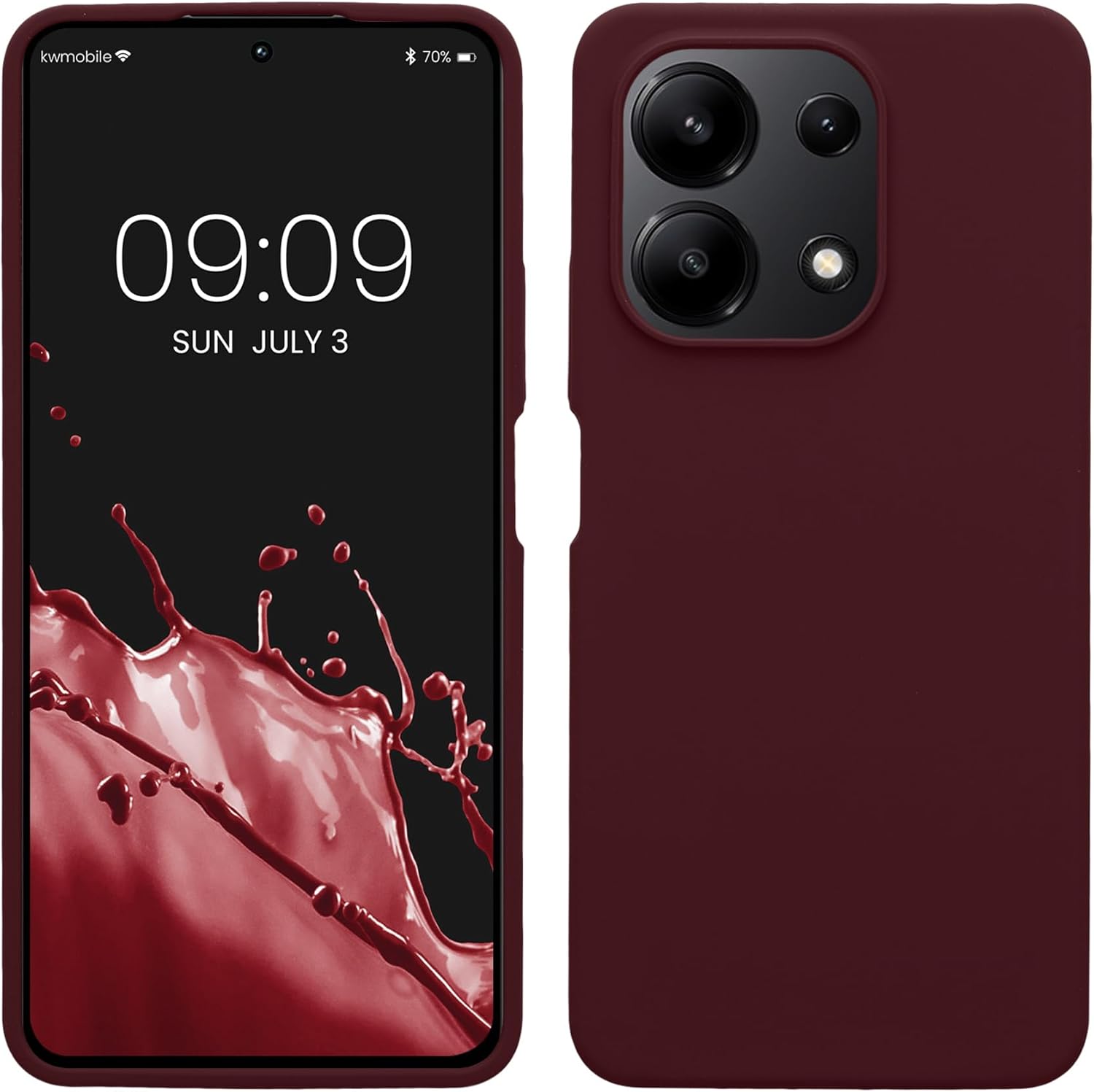 KW Xiaomi Redmi Note 13 4G Θήκη Σιλικόνης Rubberized TPU - Bordeaux Purple