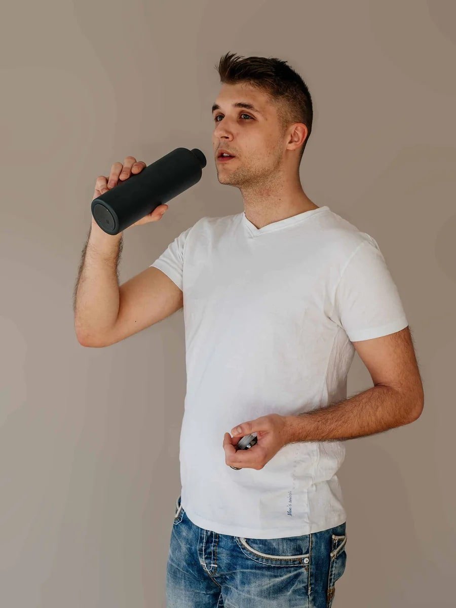Equa Thermo Bottle Μπουκάλι Θερμός από Ανοξείδωτο Ατσάλι - 680ml - Dark Grey