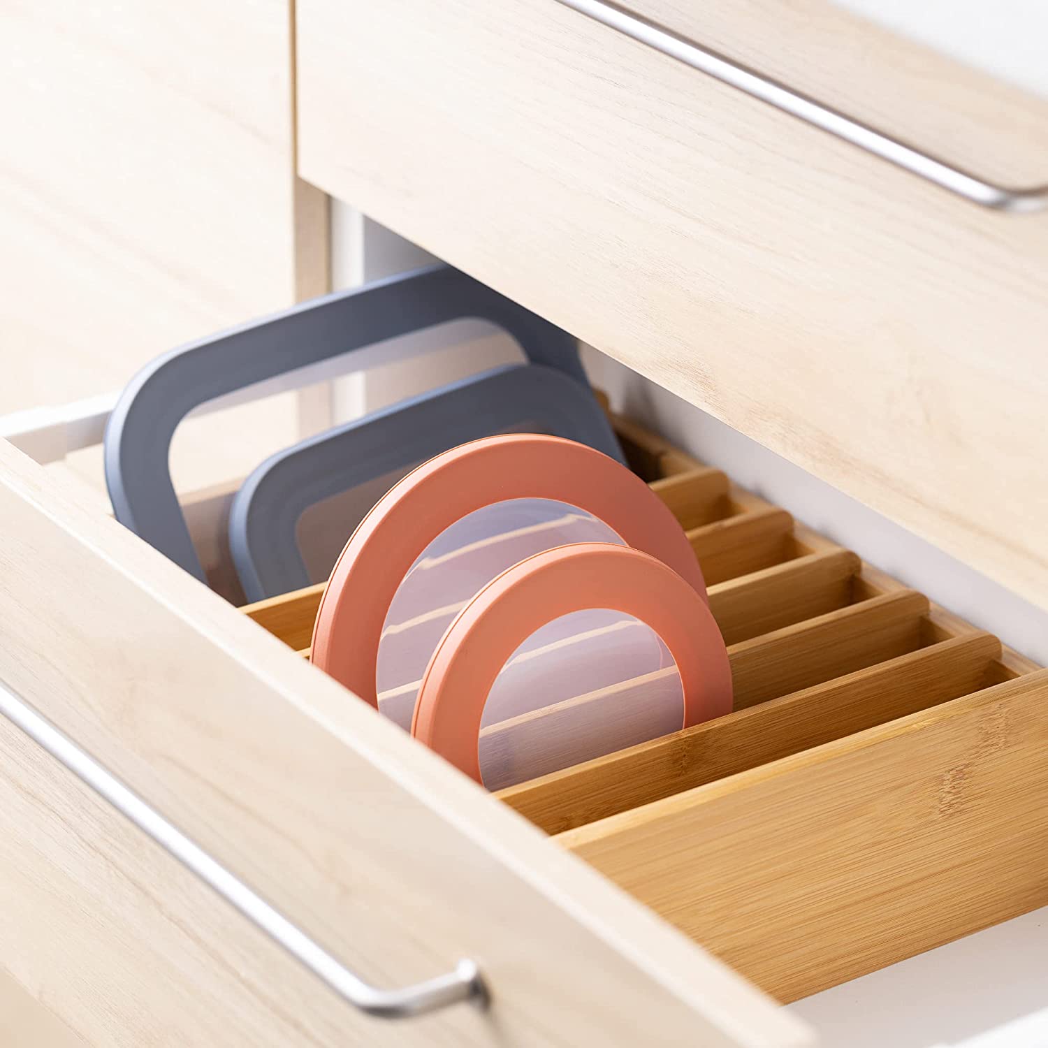 Navaris Ξύλινη Βάση Οργάνωσης από Bamboo για την Κουζίνα - Light Brown - 55220.01