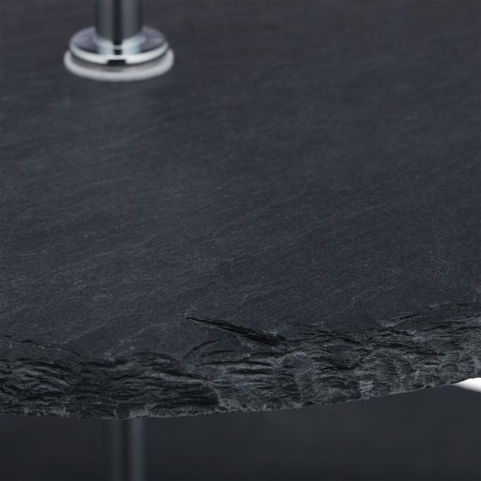 Relaxdays Εταζέρα με 2 Επίπεδα από Σχιστόλιθο - Anthracite / Silver - 4052025307301