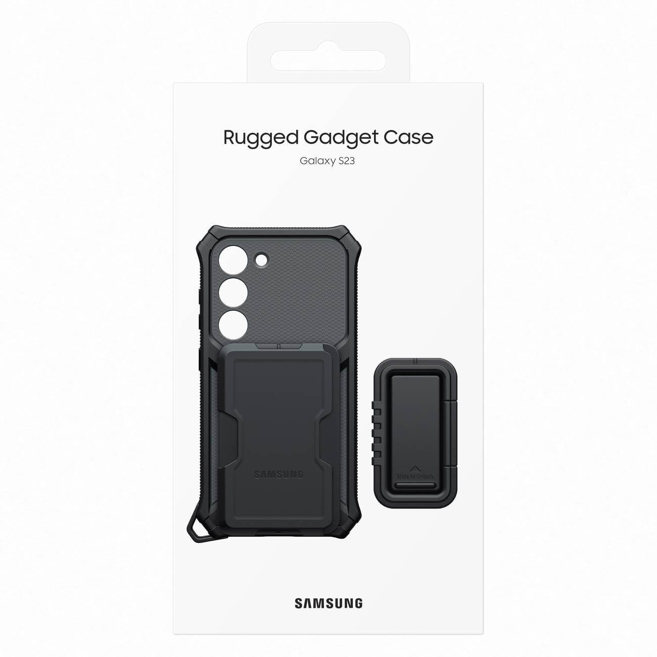 Samsung Rugged Gadget Samsung Galaxy S23 Σκληρή Θήκη με Stand και Υποδοχή για Κάρτα - Grey - EF-RS911CBEGWW