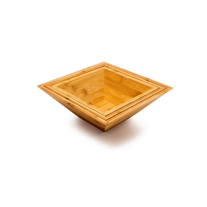 Relaxdays Σετ με 3 Διακοσμητικά Μπολ από Μπαμπού - Natural - 4052025188788