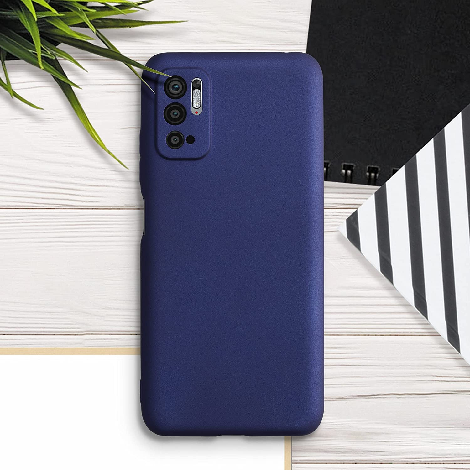 KW Xiaomi Redmi Note 10 5G / Poco M3 Pro 5G Θήκη Σιλικόνης TPU - Metallic Blue - 54949.64