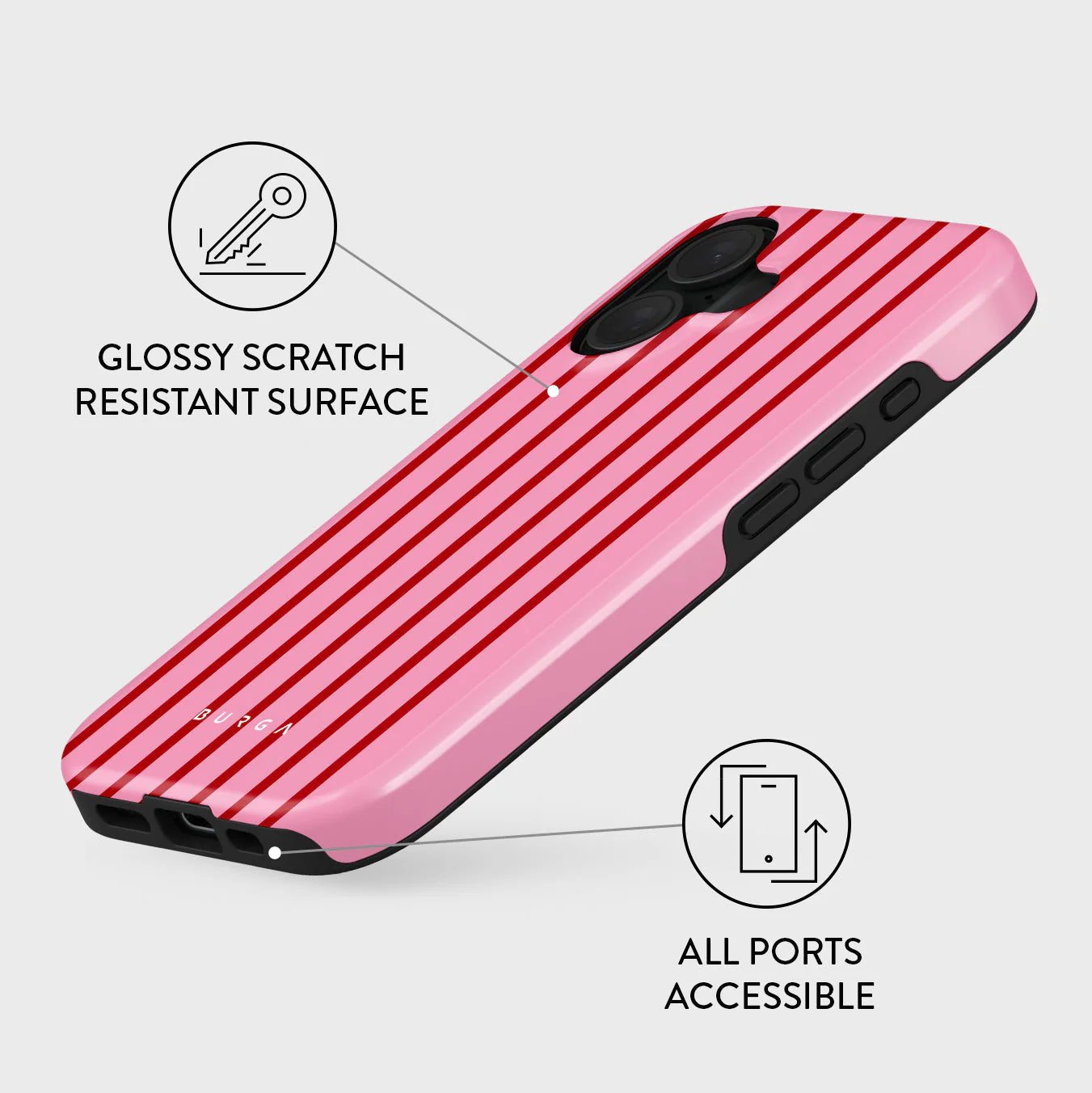 Burga iPhone 16 Plus Fashion Tough MagSafe Σκληρή Θήκη με MagSafe - Favorite Bikini