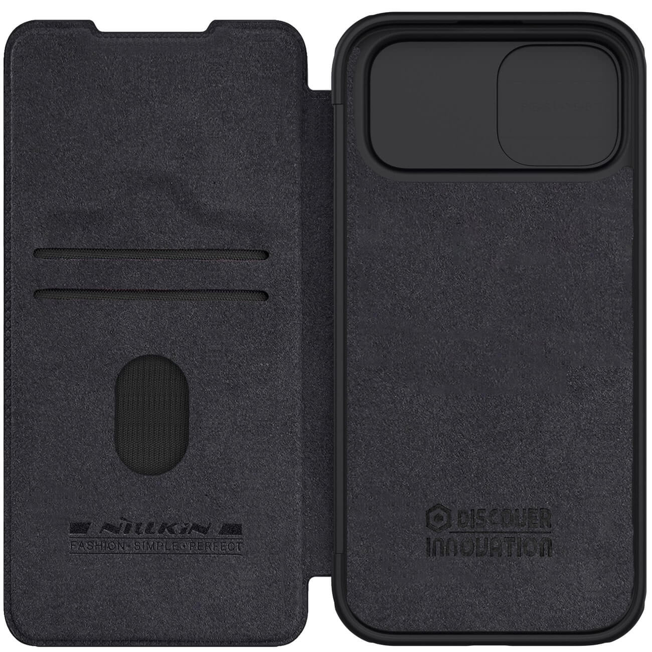 Nillkin iPhone 15 Qin Pro Leather Θήκη Βιβλίο με Κάλυμμα για την Κάμερα - Black