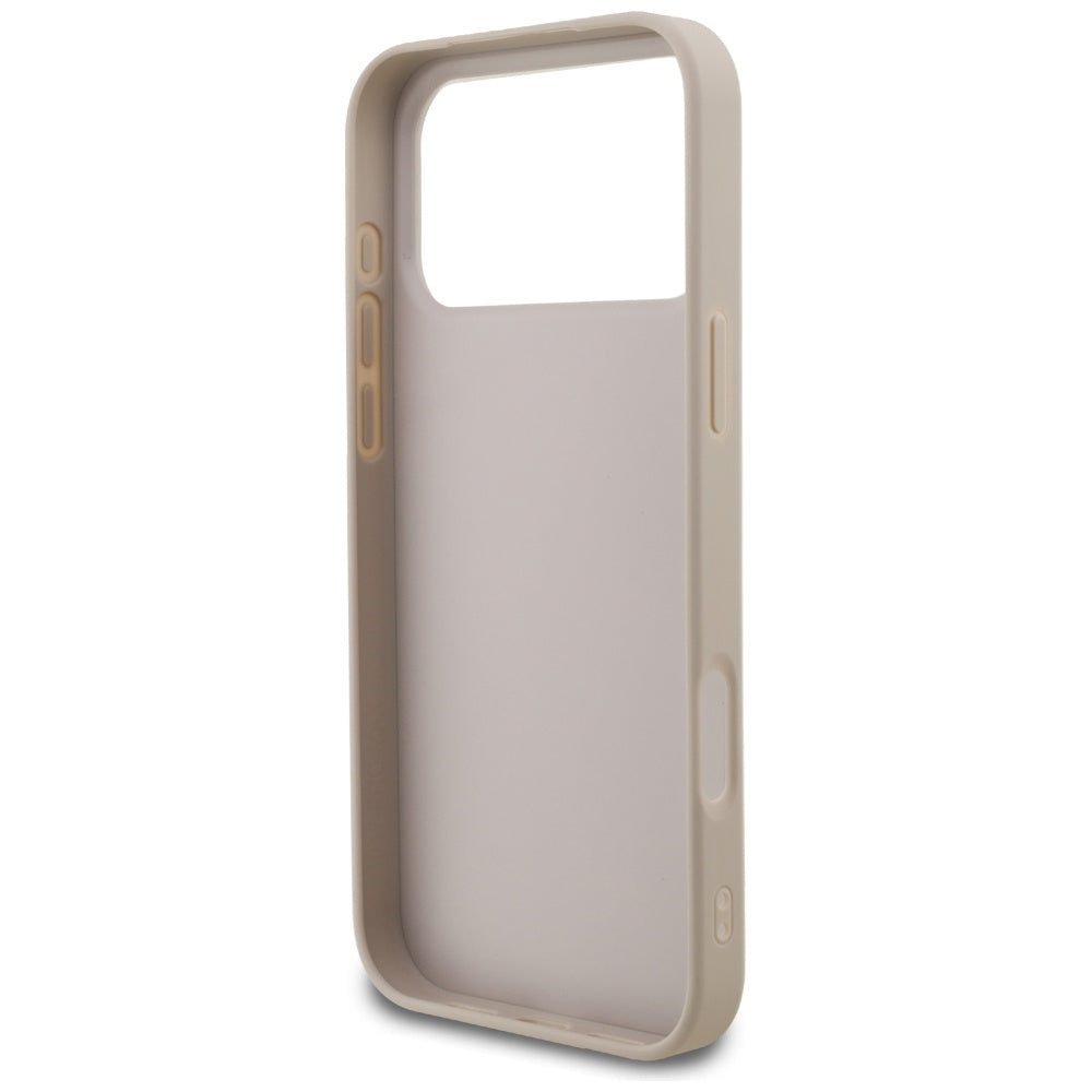 Guess iPhone 17 Pro Max - 4G Classic - Σκληρή Θήκη με Πλαίσιο Σιλικόνης και Επένδυση Συνθετικού Δέρματος - Pink - GUHCP17XG4GFPI