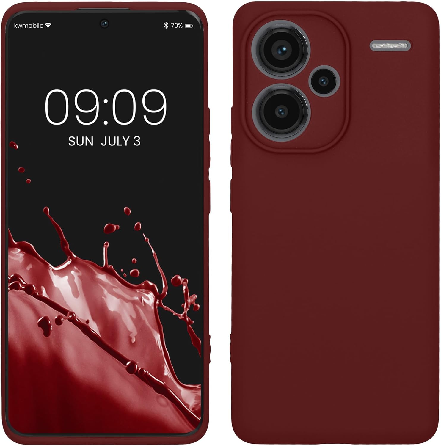 KW Xiaomi Redmi Note 13 Pro+ 5G Θήκη Σιλικόνης TPU - Bordeaux Purple