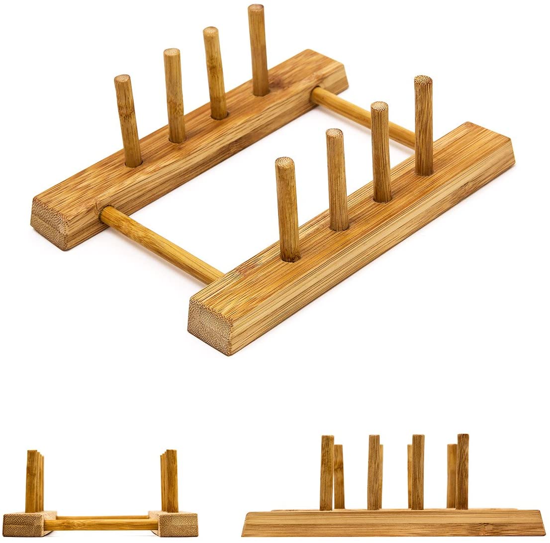 Relaxdays Σετ με 3 Σανίδες Κοπής από Μπαμπού με Βάση - Brown / Light Brown - 4052025188771