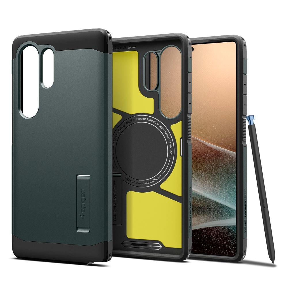 Spigen Samsung Galaxy S25 Ultra - Tough Armor Mag - Σκληρή Θήκη με MagSafe - Abyss Green