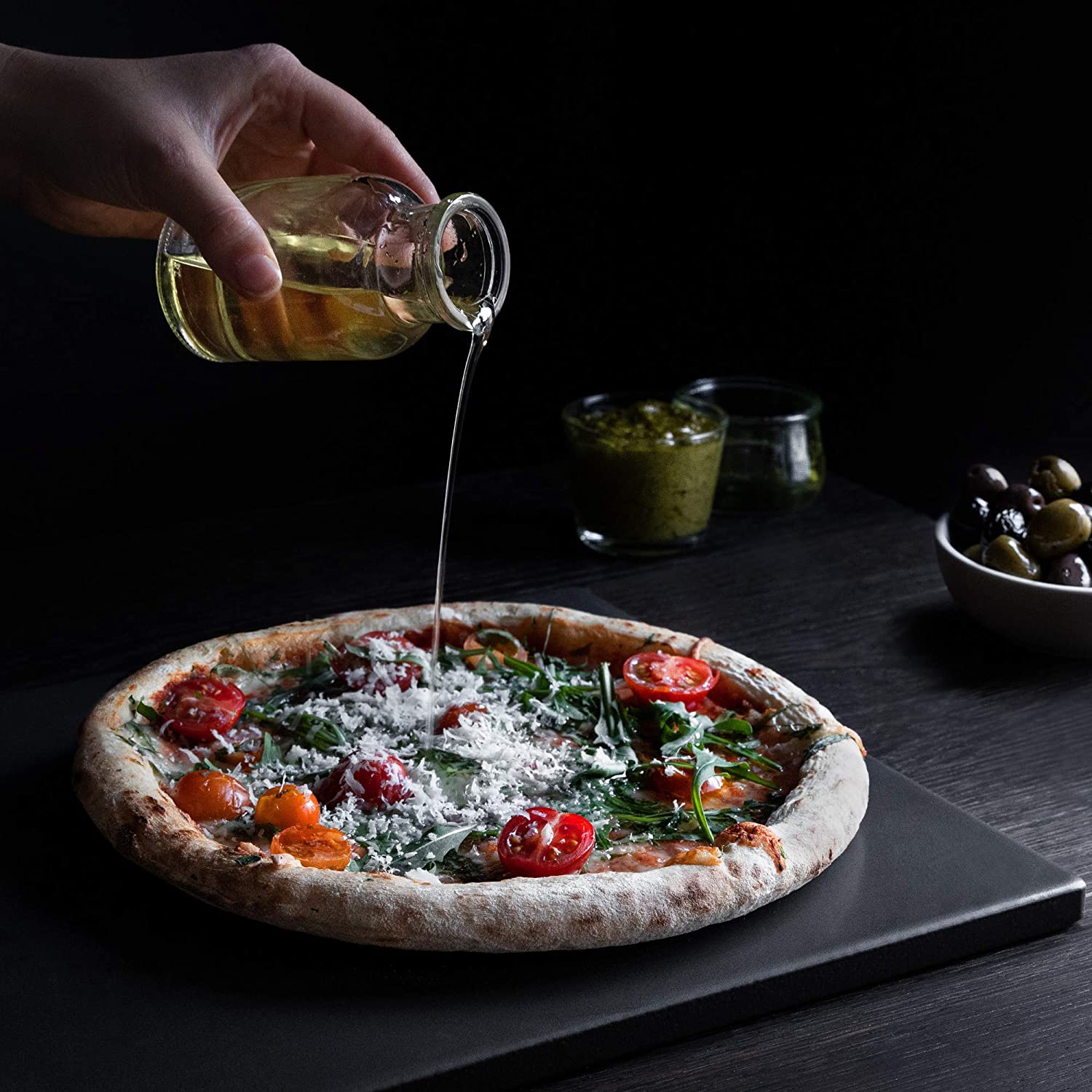 Navaris Πέτρα Ψησίματος Πίτσας με Φτυάρι - Black - 51246.01.02