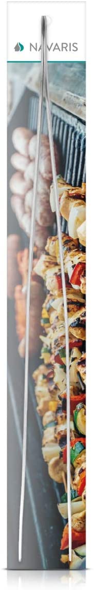 Navaris Λαβίδα από Ανοξείδωτο Ατσάλι για BBQ - 40cm - Silver - 48537.01