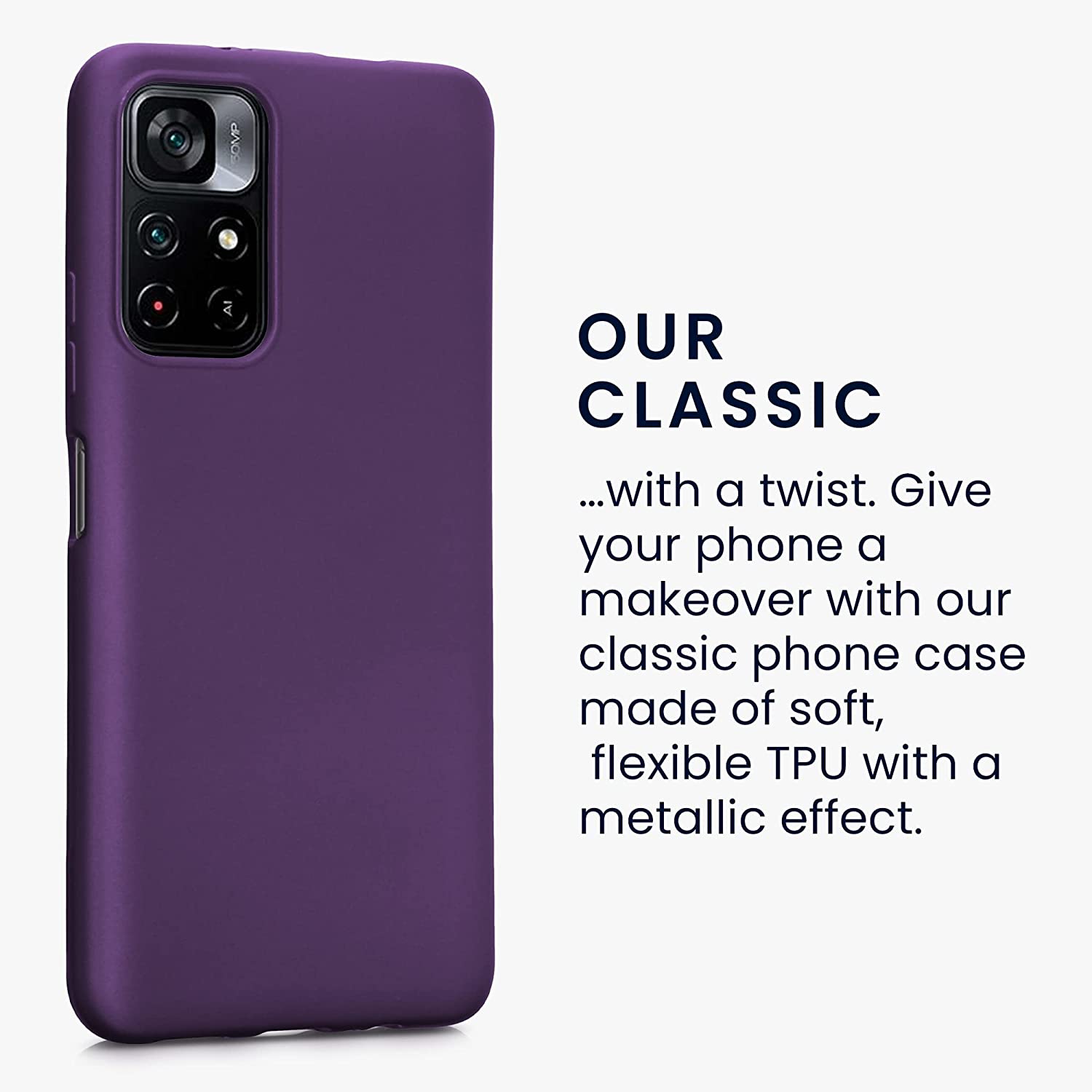 KW Xiaomi Poco M4 Pro 5G / Redmi Note 11S 5G Θήκη Σιλικόνης TPU - Metallic Berry - 56932.115