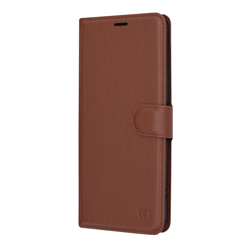 Techsuit Xiaomi Redmi Note 13 Pro+ 5G - Leather Folio - Θήκη Πορτοφόλι από Δερματίνη με Stand - Brown