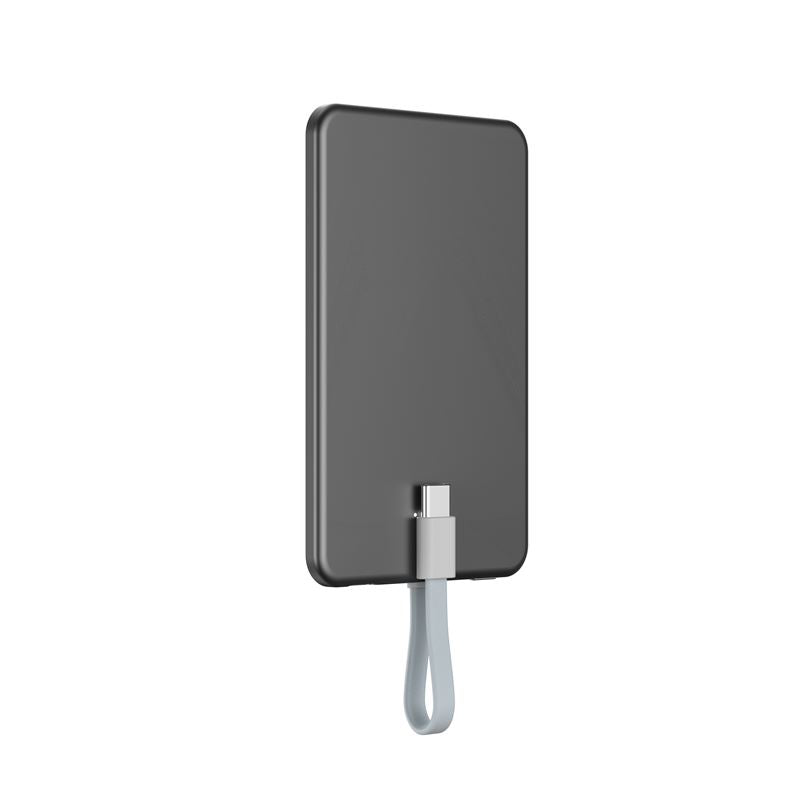 Mobile Origin Origin Blade PowerBank 3000mAh με Ενσωματωμένο Καλώδιο Type-C και Type-C to Type-C Καλώδιο - Grey