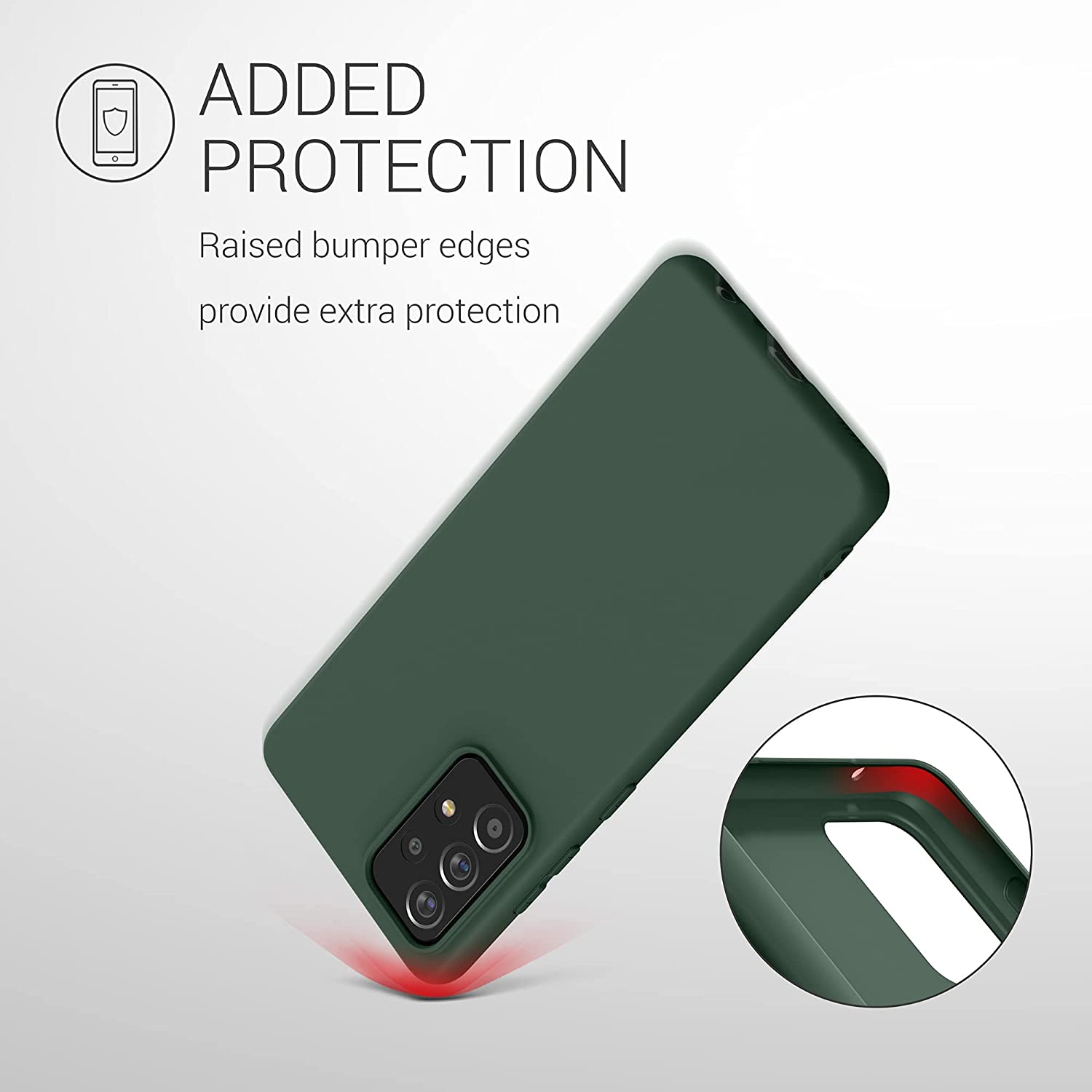 KW Samsung Galaxy A52 / A52 5G / A52s 5G Θήκη Σιλικόνης TPU - Moss Green - 54346.169