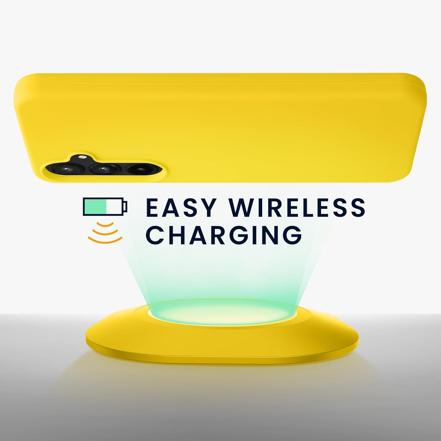 KW Samsung Galaxy A55 5G Θήκη Σιλικόνης Rubberized TPU - Vibrant Yellow