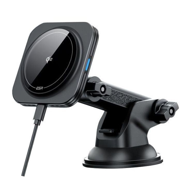 ESR HaloLock QI2 Μαγνητική Βάση Αυτοκινήτου για το Ταμπλό ή το Παρμπρίζ με Ασύρματη Φόρτιση MagSafe 15W - Black