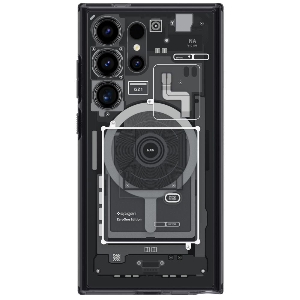 Spigen Samsung Galaxy S24 Ultra - Ultra Hybrid One Tap Ring MagSafe Σκληρή Θήκη με Πλαίσιο Σιλικόνης - Zero One - likebrands.gr