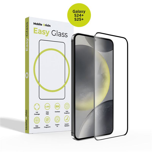 Mobile Origin Samsung Galaxy S24+ EasyGlass Case Friendly 9H Full Screen Full Glue Tempered Glass Αντιχαρακτικό Γυαλί Οθόνης - Black