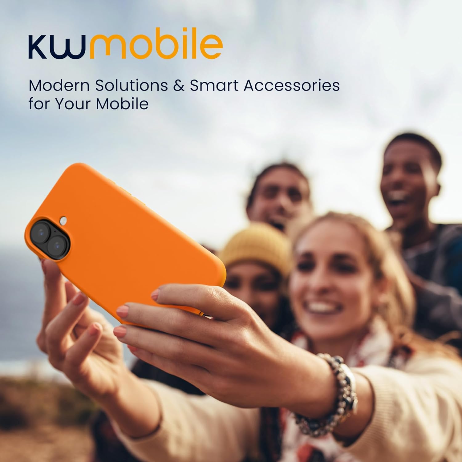 KW iPhone 16 Plus Θήκη Σιλικόνης Rubberized TPU - Fruity Orange