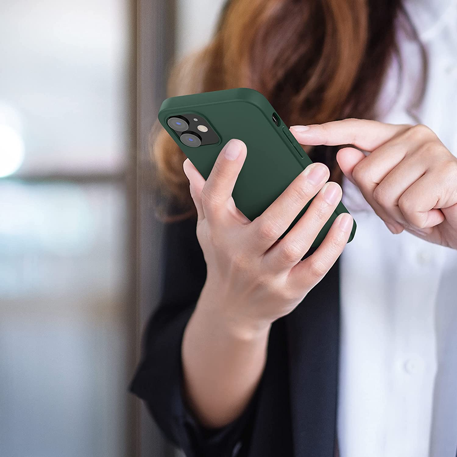 KW iPhone 12 / iPhone 12 Pro Θήκη Σιλικόνης TPU - Moss Green - 53938.169