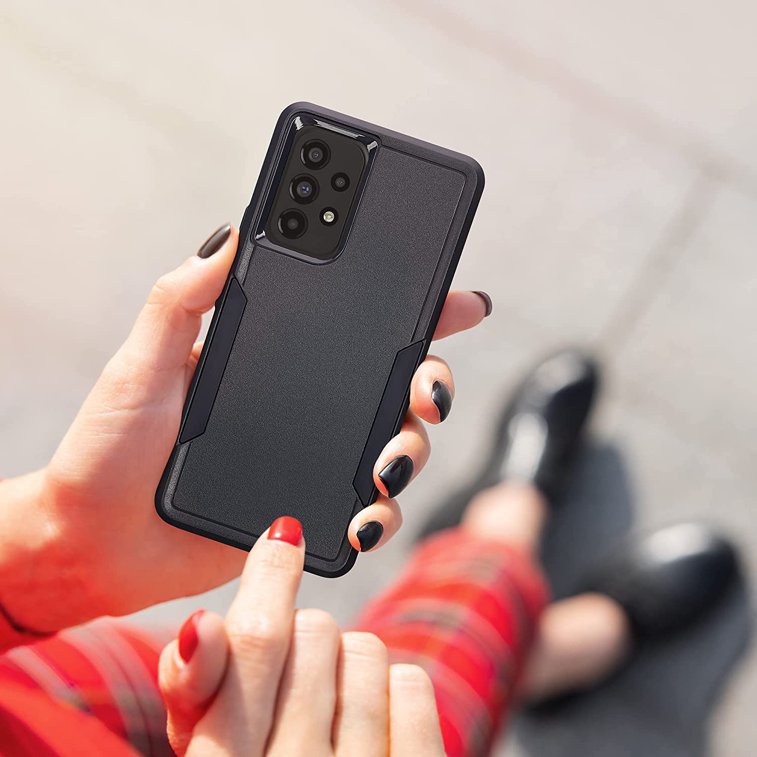 KW Samsung Galaxy A53 5G Shockproof Hybrid Σκληρή Θήκη με Πλαίσιο Σιλικόνης TPU - Dark Blue - 59373.17