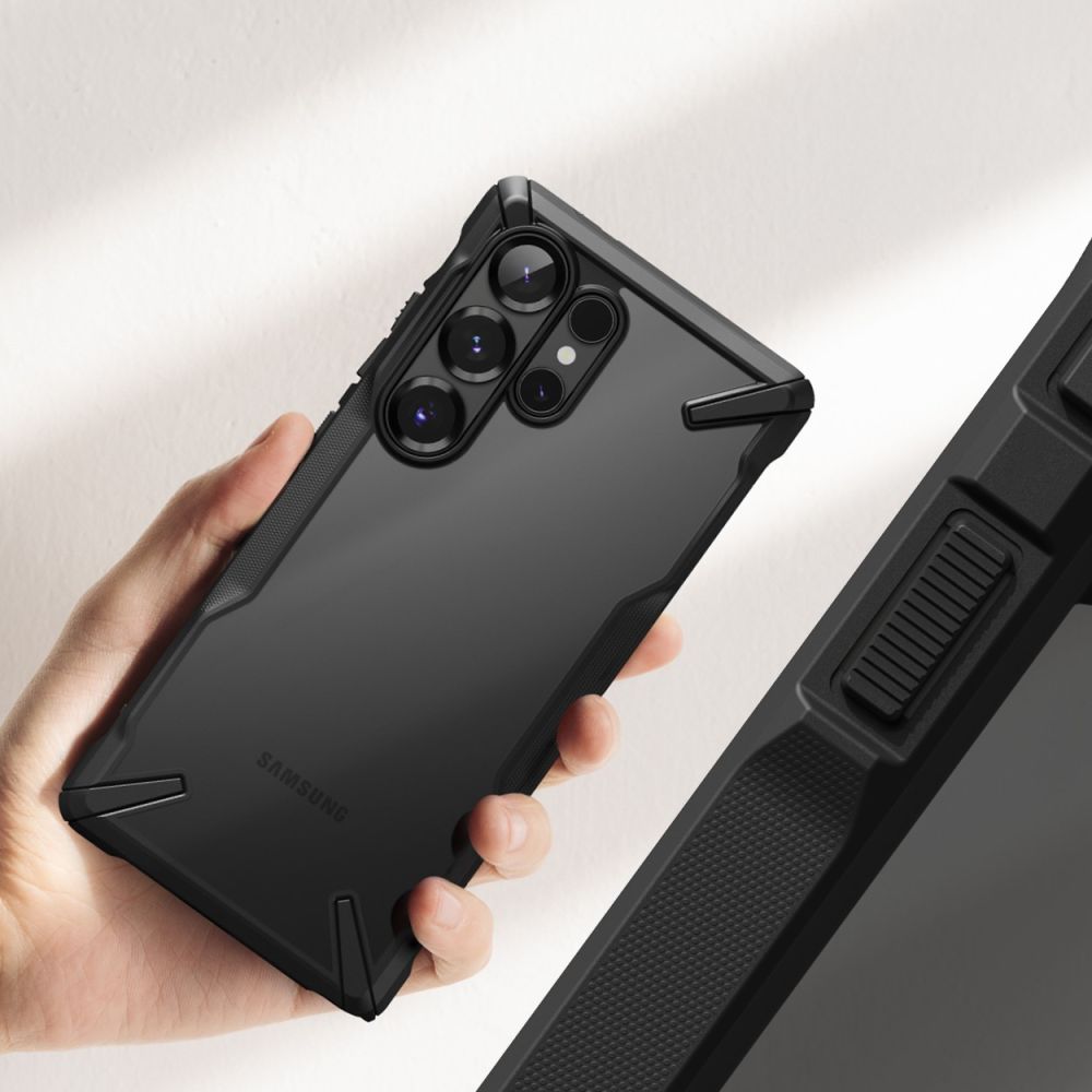 Ringke Samsung Galaxy S25 Ultra Fusion X Σκληρή Θήκη με Πλαίσιο Σιλικόνης - Black / Διάφανη