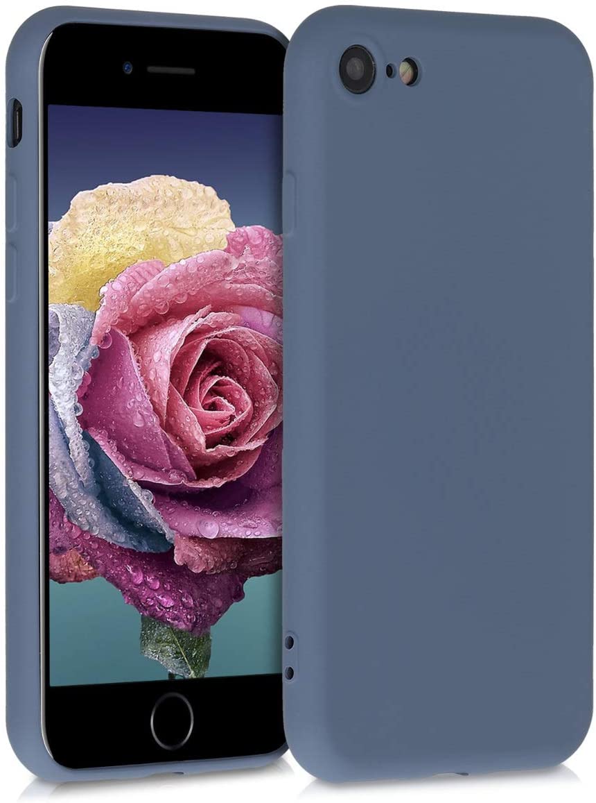 KW iPhone SE 2022 / SE 2020 / 7 / 8 Θήκη Σιλικόνης Rubberized TPU - Blue Grey - 49979.12