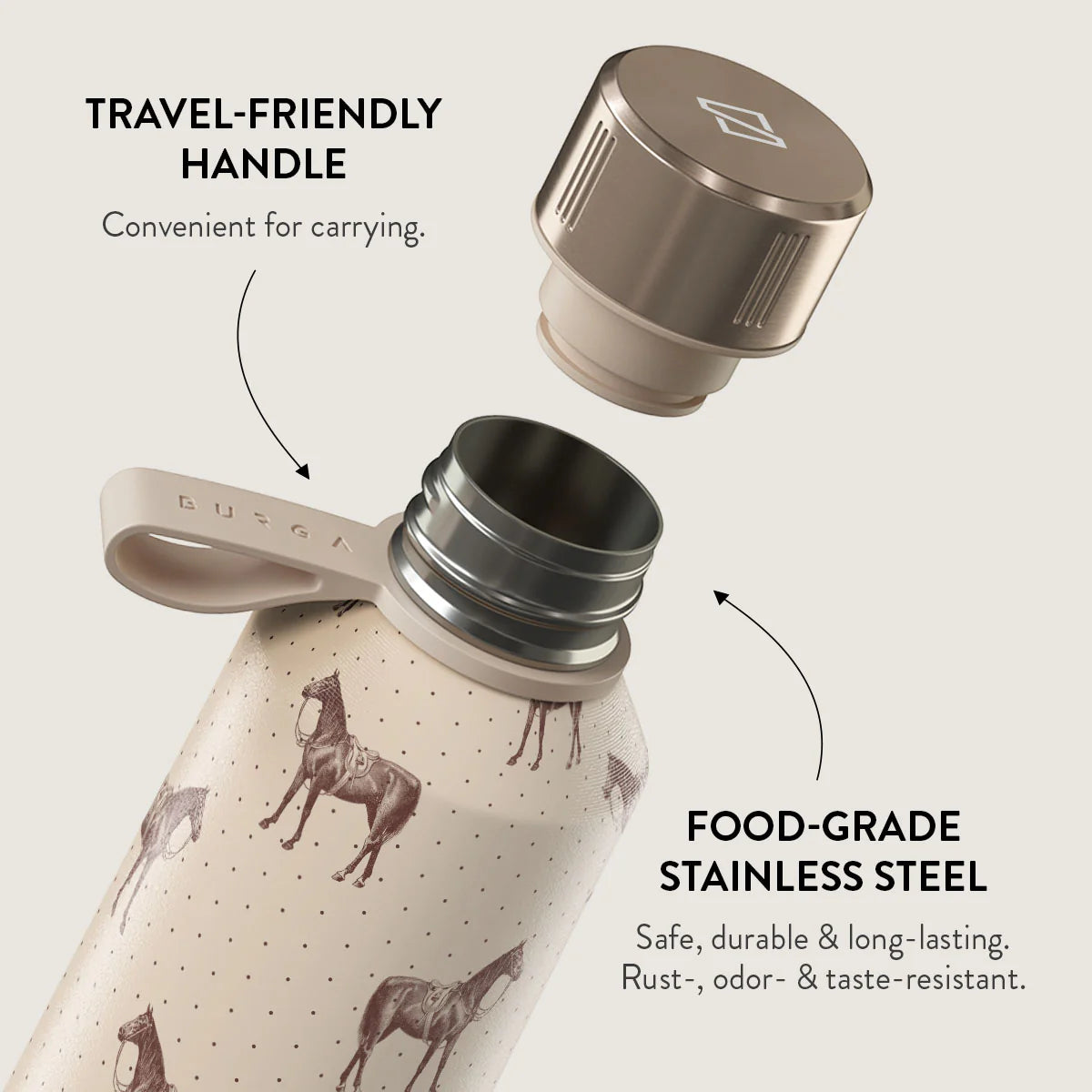 Burga Μπουκάλι Θερμός από Ανοξείδωτο Ατσάλι - 500ml - Wild West