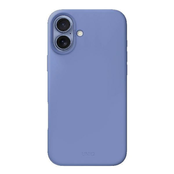 Uniq iPhone 16 Lino Hue Magclick Θήκη Σιλικόνης με MagSafe - Blue / Pearl Blue
