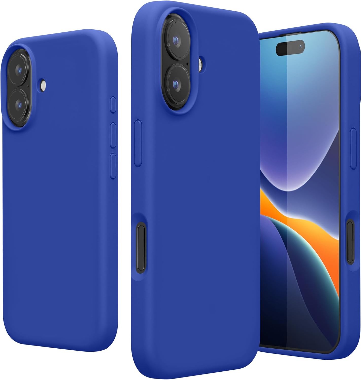 KW iPhone 16 Θήκη Σιλικόνης Rubberized TPU - Baltic Blue