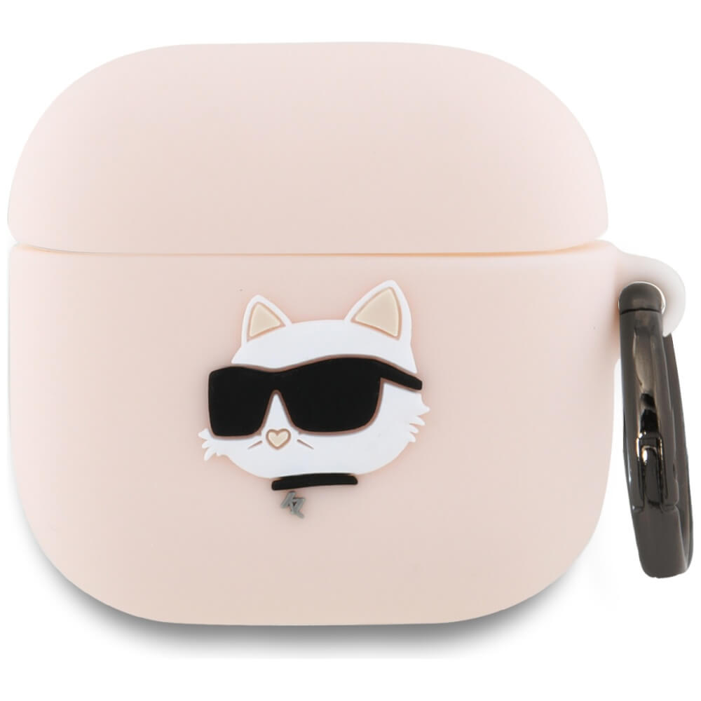 Karl Lagerfeld AirPods 4 Θήκη Σιλικόνης - Silicone Choupette Head 3D - Pink