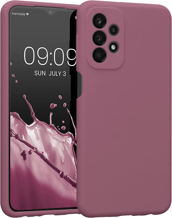 KW Samsung Galaxy A23 5G Θήκη Σιλικόνης Rubberized TPU - Dark Rose - 57829.167