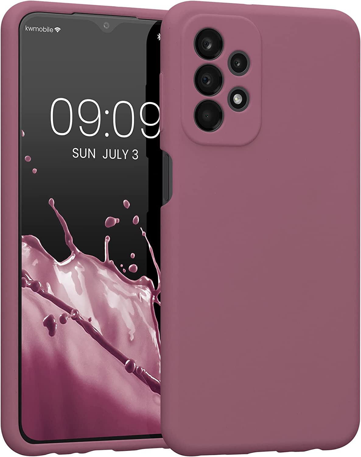 KW Samsung Galaxy A23 5G Θήκη Σιλικόνης Rubberized TPU - Dark Rose - 57829.167