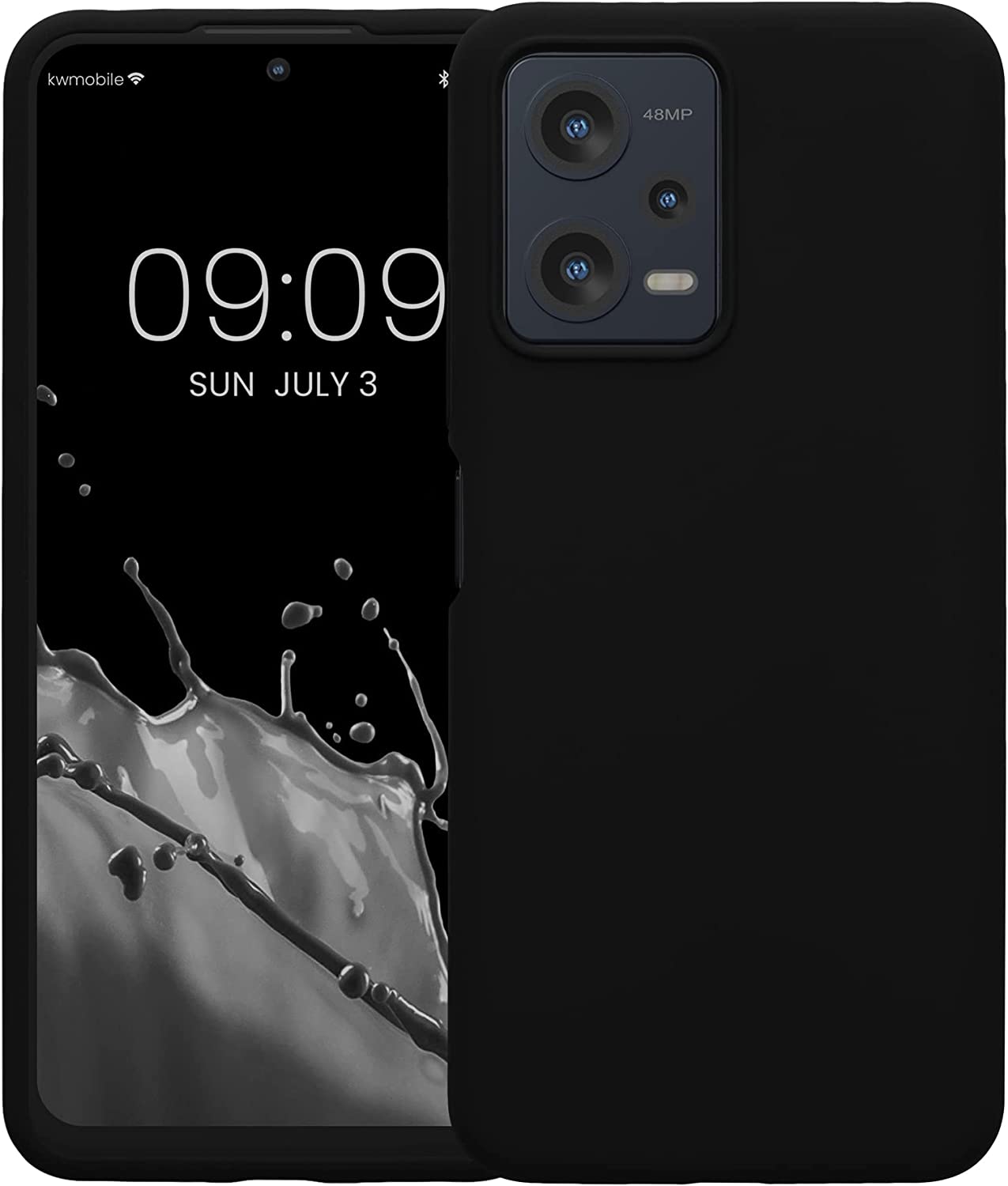 KW Xiaomi Redmi Note 12 5G / Poco X5 5G Θήκη Σιλικόνης Rubberized TPU - Black - 60889.01