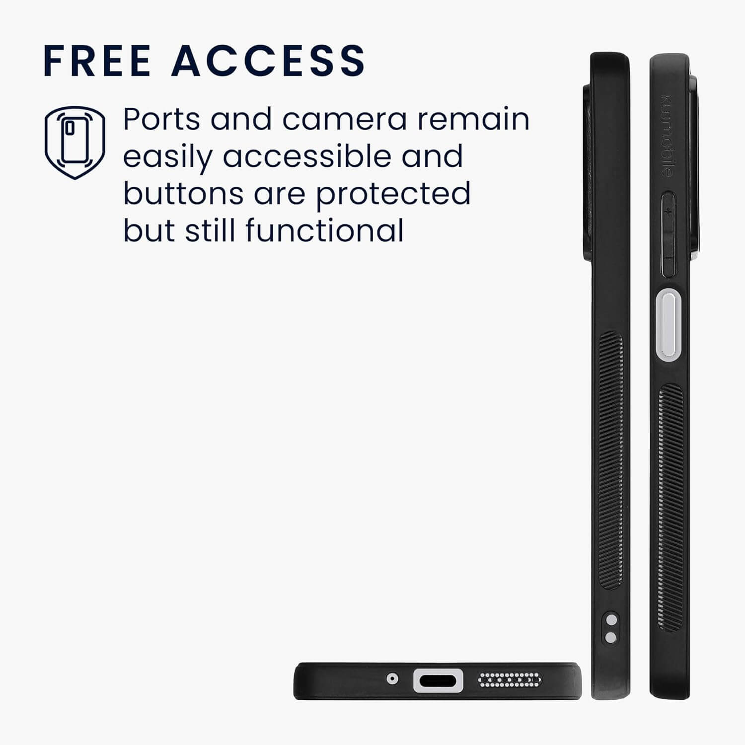 KW Xiaomi Redmi Note 13 5G Θήκη από Φυσικό Ξύλο και Carbon - Black / Dark Brown