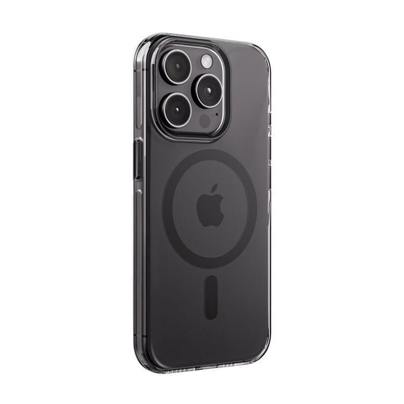 Crong iPhone 15 Pro Clear Mag Pro - Σκληρή Θήκη με MagSafe - Black
