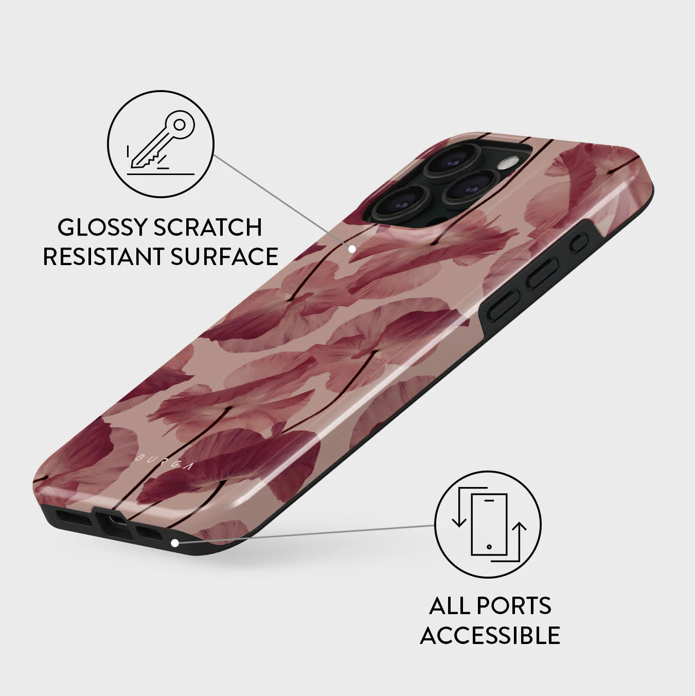 Burga iPhone 15 Pro Max Fashion Tough MagSafe Σκληρή Θήκη με MagSafe - Tender Kiss