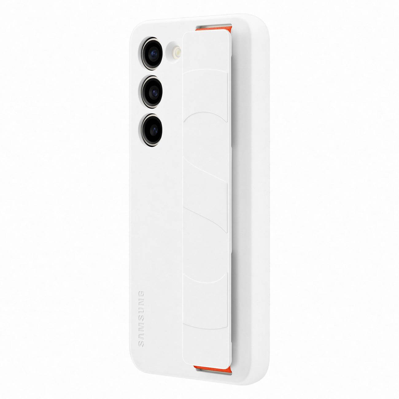 Samsung Silicone Grip Cover Samsung Galaxy S23 Θήκη Σιλικόνης με Finger Holder - White - EF-GS911TWEGWW