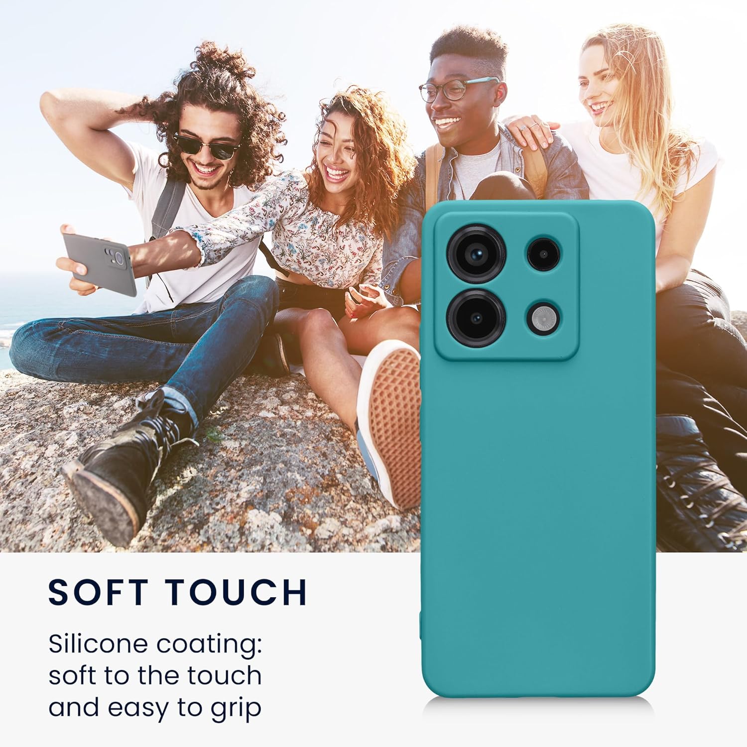 KW Xiaomi Redmi Note 13 Pro 5G / Poco X6 5G Θήκη Σιλικόνης TPU - Matte Petrol