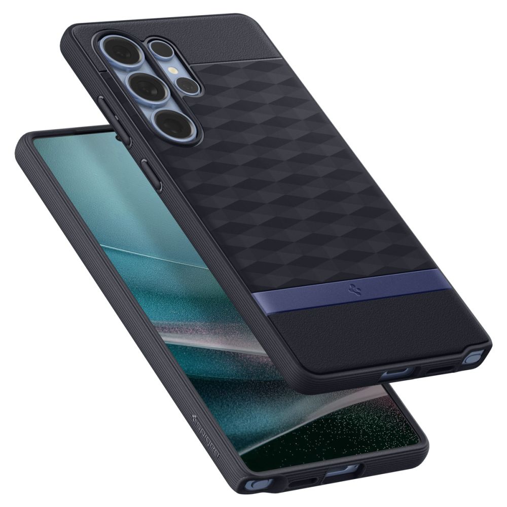 Spigen Samsung Galaxy S25 Ultra - Parallax Mag Θήκη Σιλικόνης με Σκληρό Πλαίσιο και MagSafe - Navy Violet