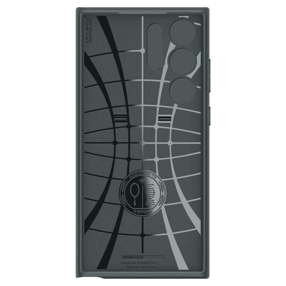 Spigen Samsung Galaxy S23 Ultra Optik Armor Θήκη Σιλικόνης με Κάλυμμα για την Κάμερα - Abyss Green