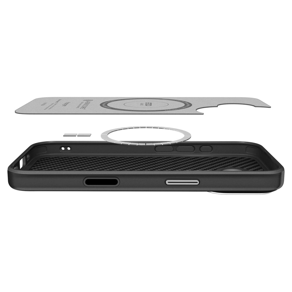 Spigen iPhone 17 - Enzo Aramid T Mag - Σκληρή Θήκη Aramid Fiber με MagSafe - Black / Silver