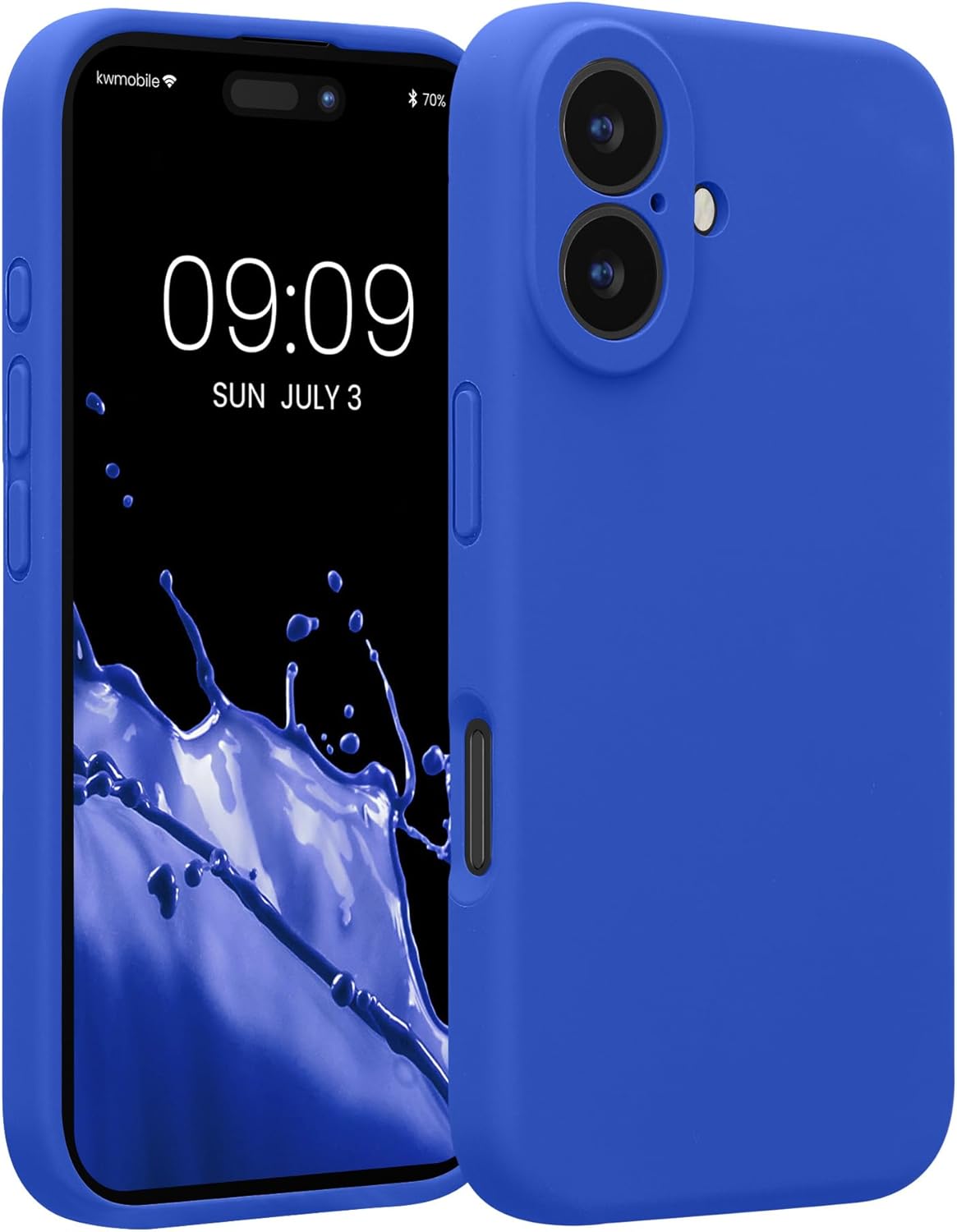 KW iPhone 16 Θήκη Σιλικόνης Rubberized TPU - Baltic Blue