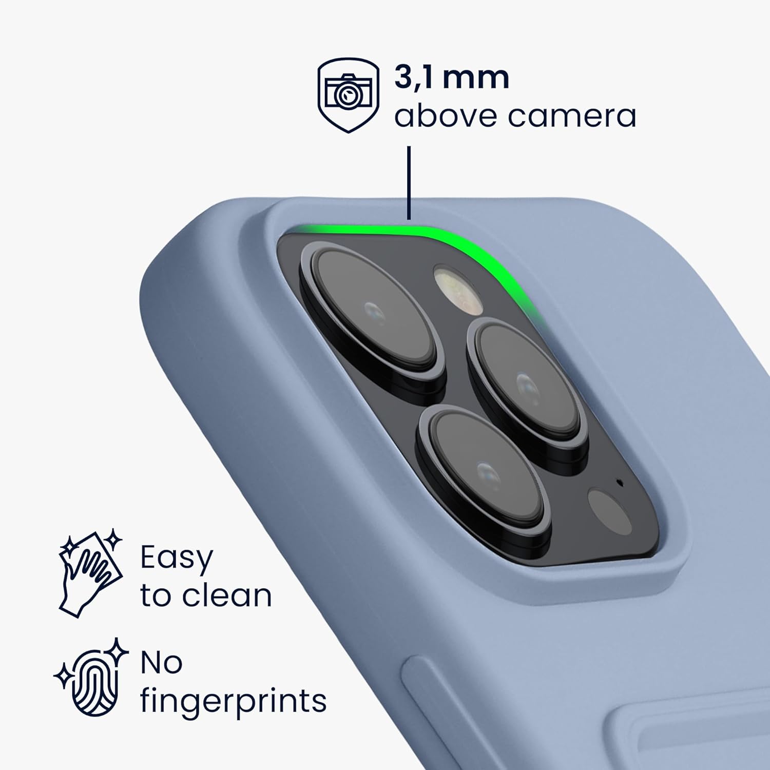 KW iPhone 15 Pro Max Θήκη Σιλικόνης TPU με Υποδοχή για Κάρτα - Lavender - 62020.108