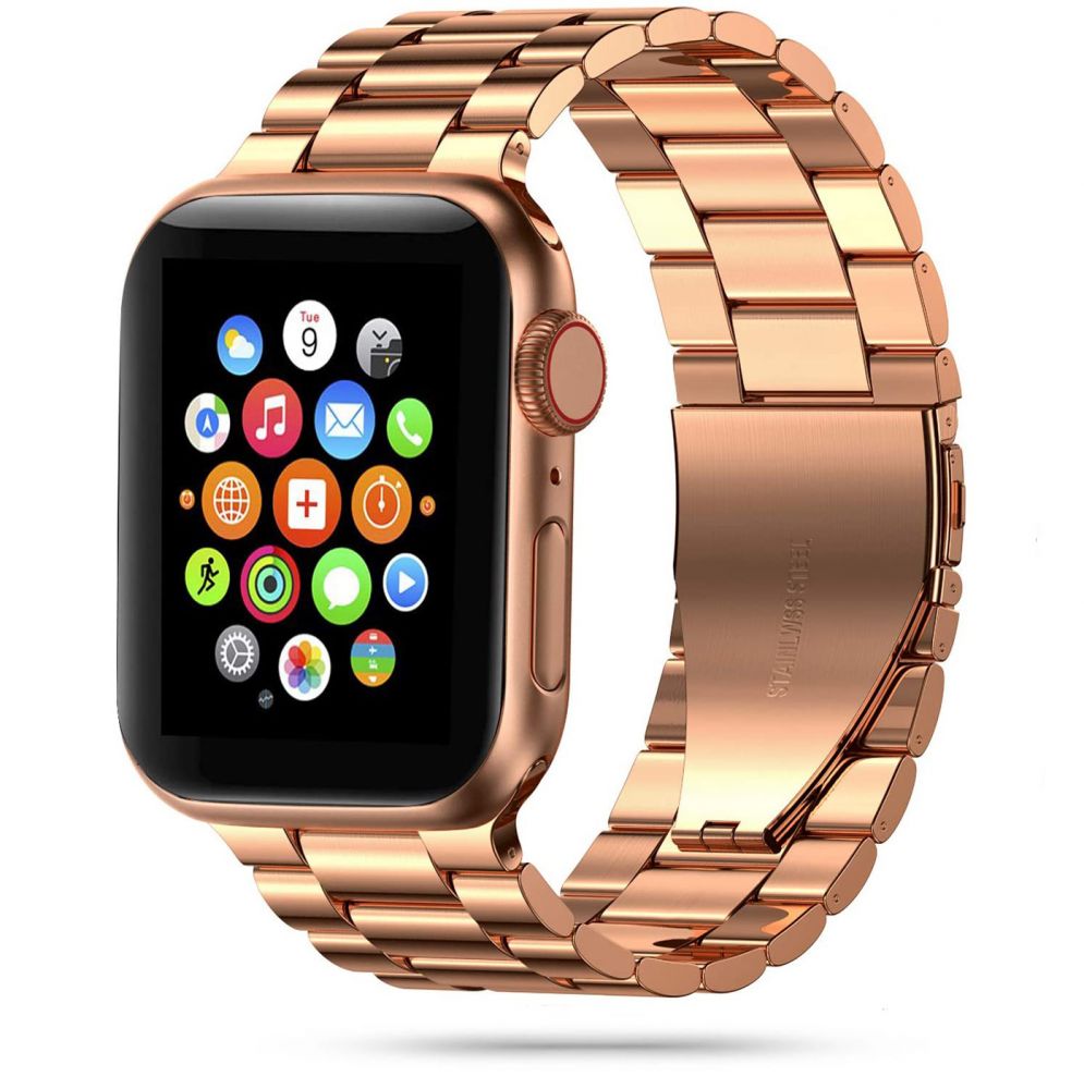 Tech-Protect Λουράκι Apple Watch 4/5/6/7/8/9/10/11 - SE (1/2/3) - ULTRA (1/2/3) - 44/45/46/49mm Stainless από Ανοξείδωτο Ατσάλι - Rose Gold