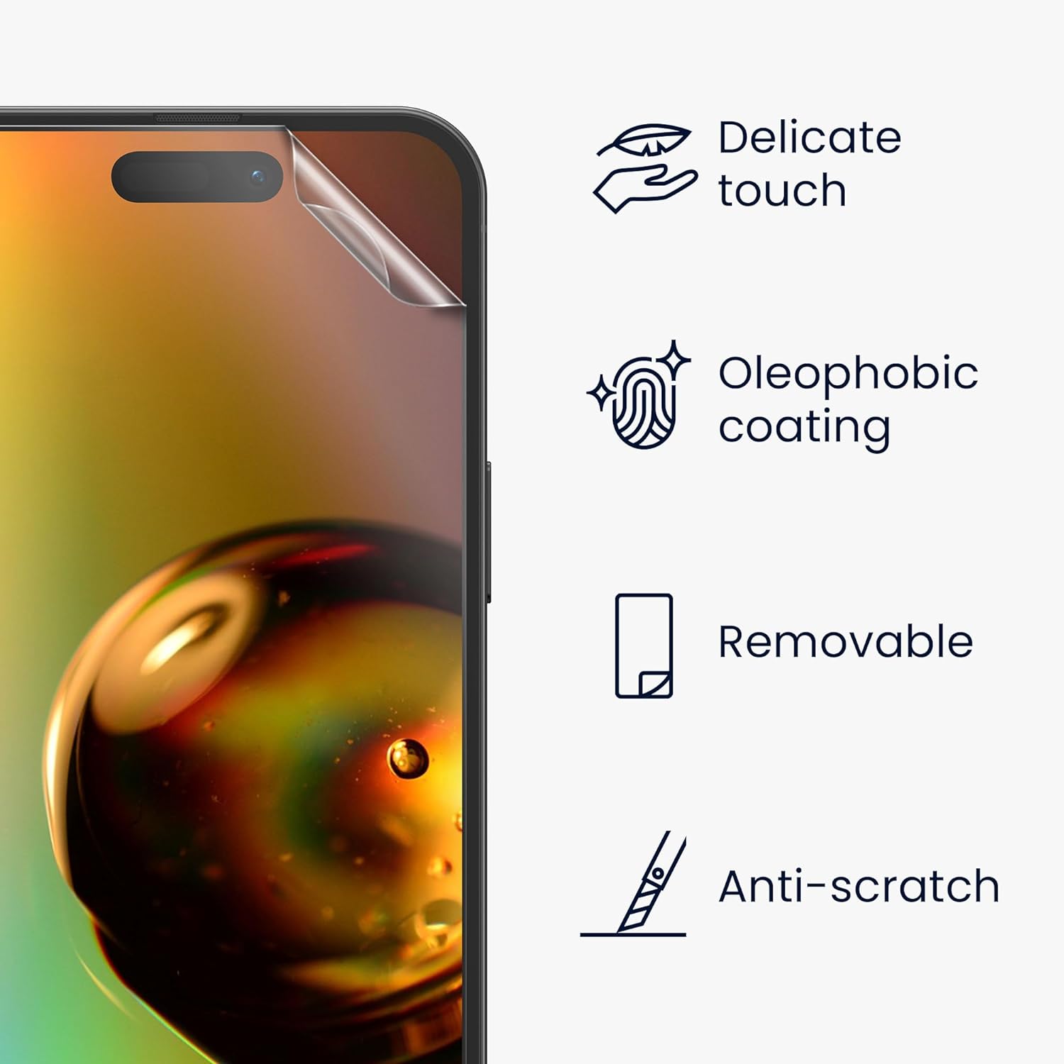 KW iPhone 15 Pro - Τρεις Μεμβράνες Προστασίας Οθόνης - Διάφανες - 62023.1